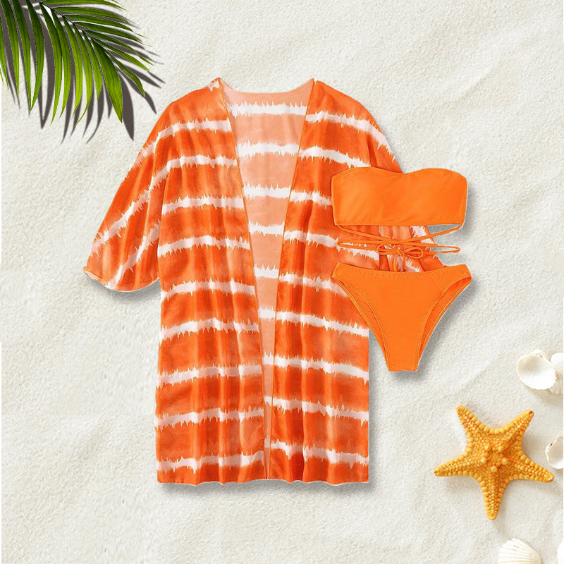 Conjunto Biquini e Saída Tropical Glam
