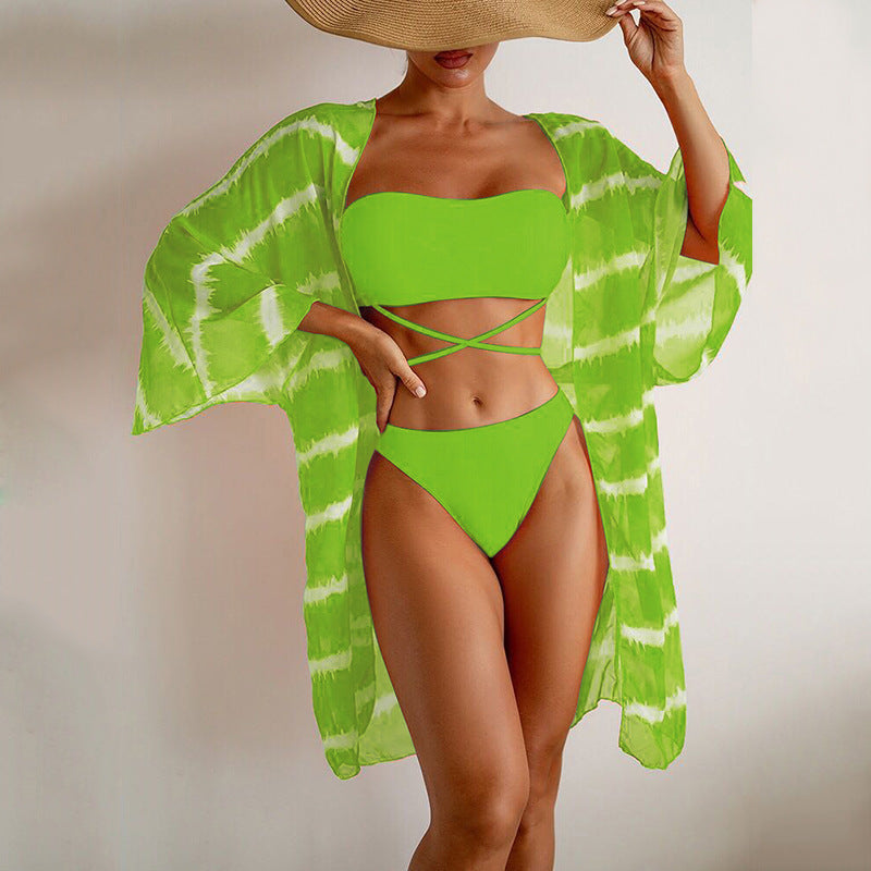Conjunto Biquini e Saída Tropical Glam