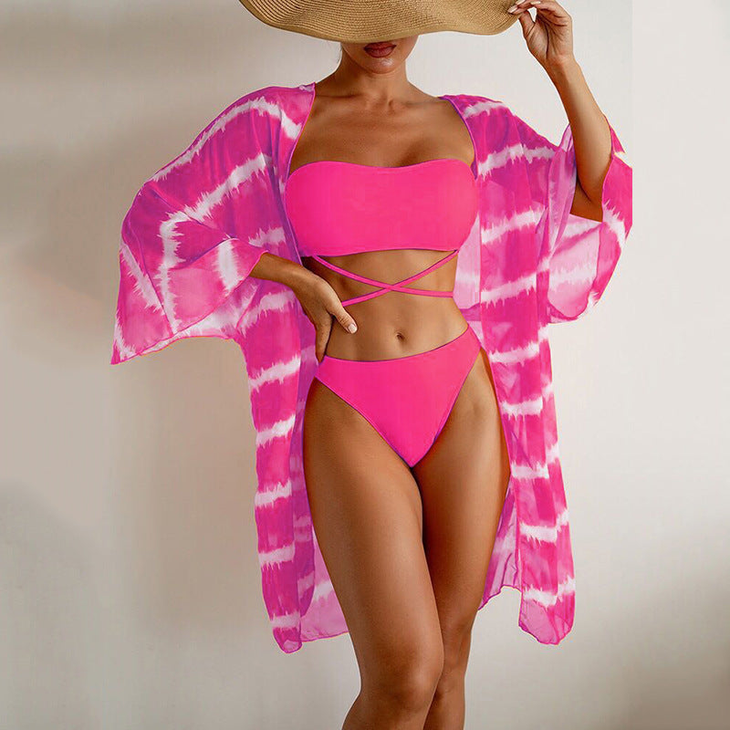 Conjunto Biquini e Saída Tropical Glam
